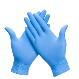 Guantes de vinilo azul desechables sin polvo caja de 100 unidades libres de látex